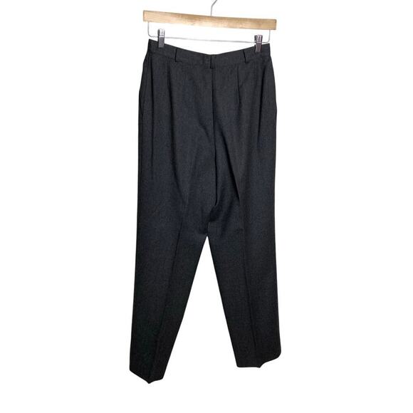 Breckenridge Vintage 90s Grey Wool High Waisted  Corpcore Dess Pants - Size 10 - Picture 3 of 5